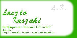 laszlo kaszaki business card